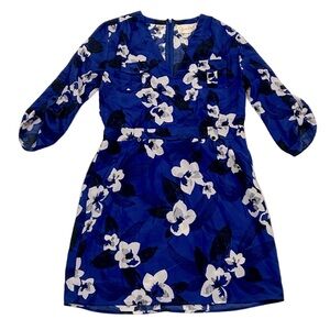 Yumi Kim | Anthropologie | Floral Cobalt Blue Mini Dress | Size XS